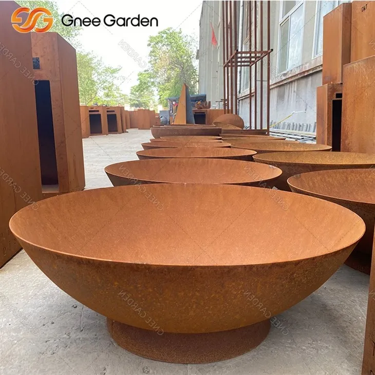 Corten Steel Fire Fire Pit Sleek Estetic