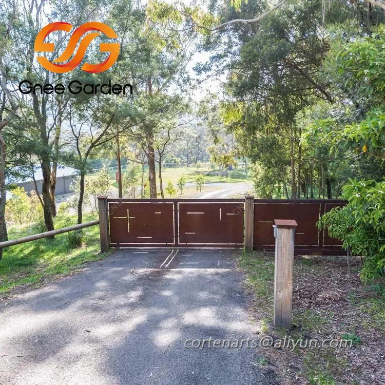 Vrtna vrata i ograde od čelika Corten